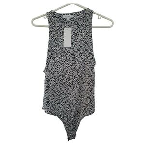 NWT GAZE DTLA cheetah Print women's Bodysuit size Large